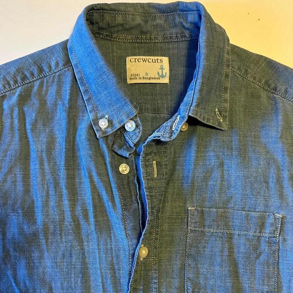 Crewcuts Casual Chambray Button Down Shirt
